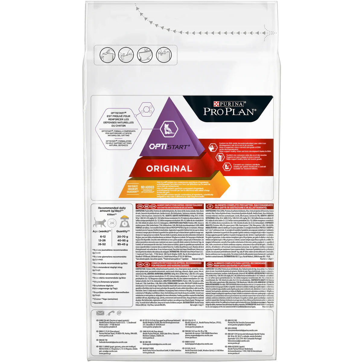 PURINA® PRO PLAN® Original Kitten 1-12 months Rich in chicken - 1.5 KG