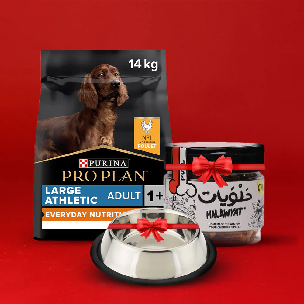 PRO PLAN® Large Athletic OPTIBALANCE® Dry Dog Food Rich in Chicken - 14kG + Treats & Bowl Free