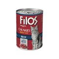 Filos Chunks with Beef - wet cat food 405g