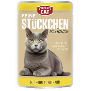 Perfecto Cat Feine  Stückchen in Sobe Mit Huhn & Truthahn 100g