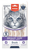 Wanpy Medicated Creamy Duck & Chicken Treats for All Cats 70 g (5*14g)