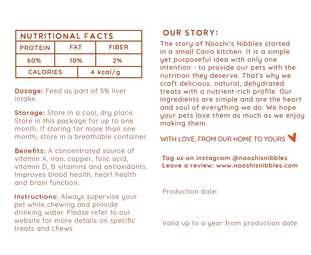 Nooshi's Nibbles Chicken Liver 100GM