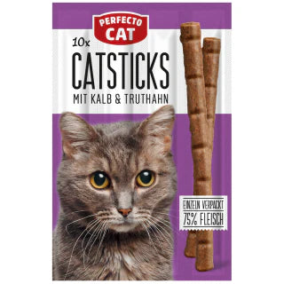 Perfecto Cat 10 cat sticks with veal & turkey 50g