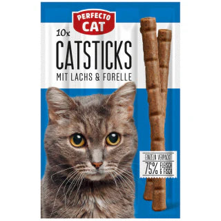 Perfecto Cat 10 cat sticks with Salmon&Trout 50G
