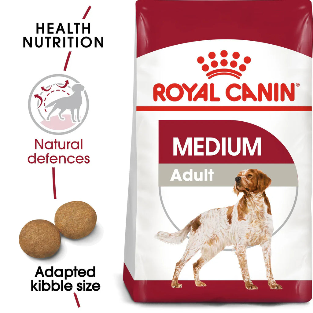 Royal Canin Medium Adult - Dry food for medium dogs from 11 to 25 KG. From 12 months to 7 years